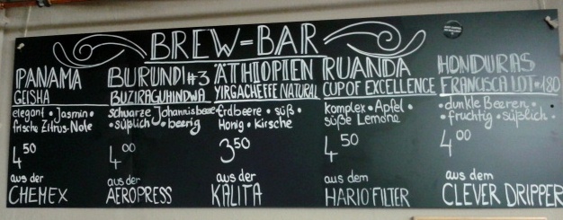 BrewBar - Menu